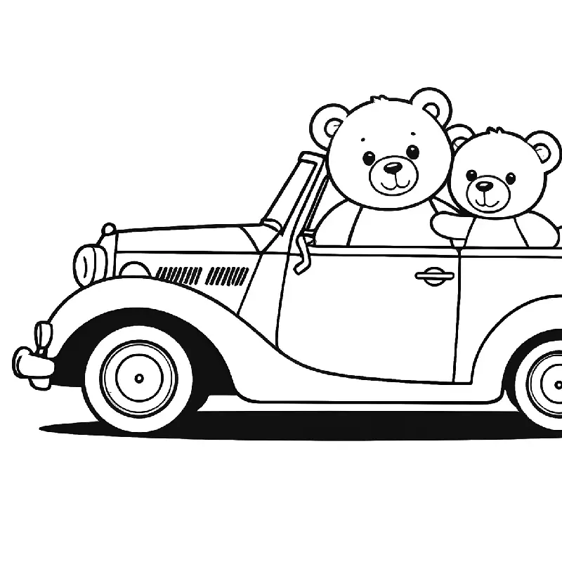 Car coloring page