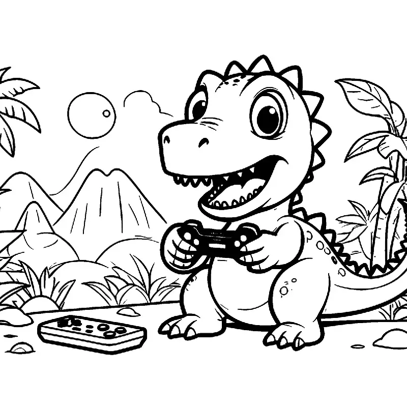 Dinosaur coloring page