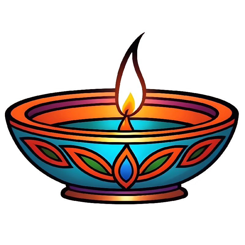 Diwali coloring page