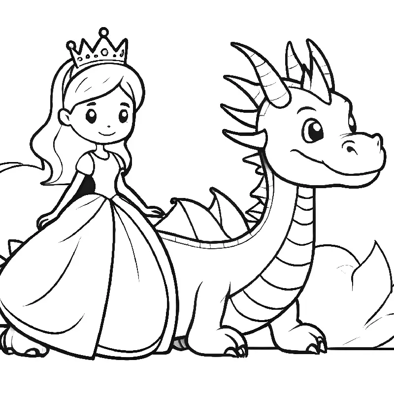 Dragon coloring page