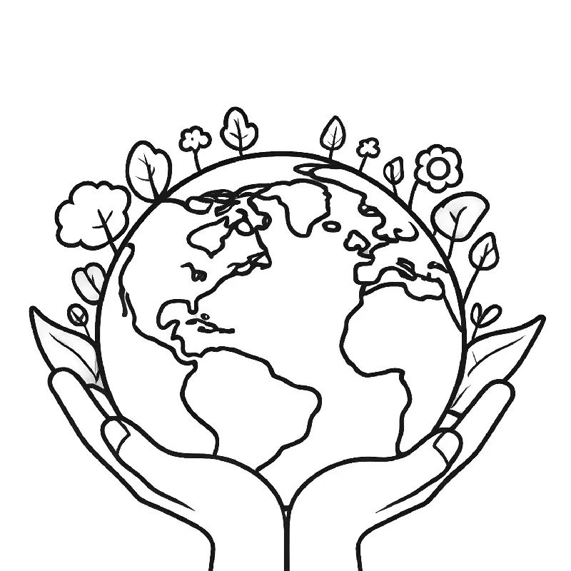 Earth Day coloring page