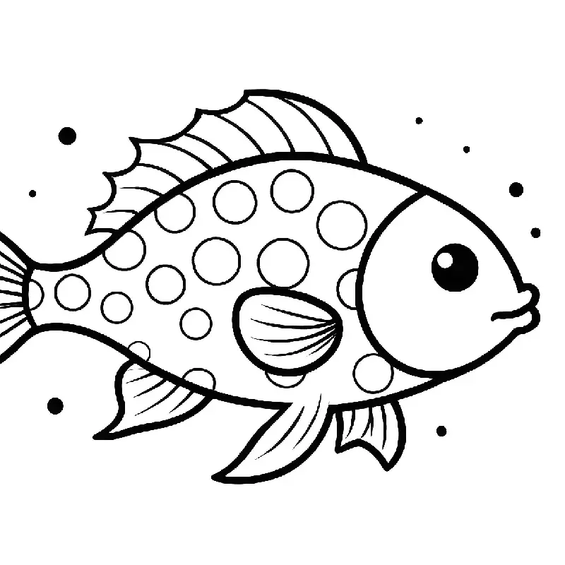 Fish coloring page