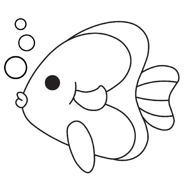 Fish coloring page