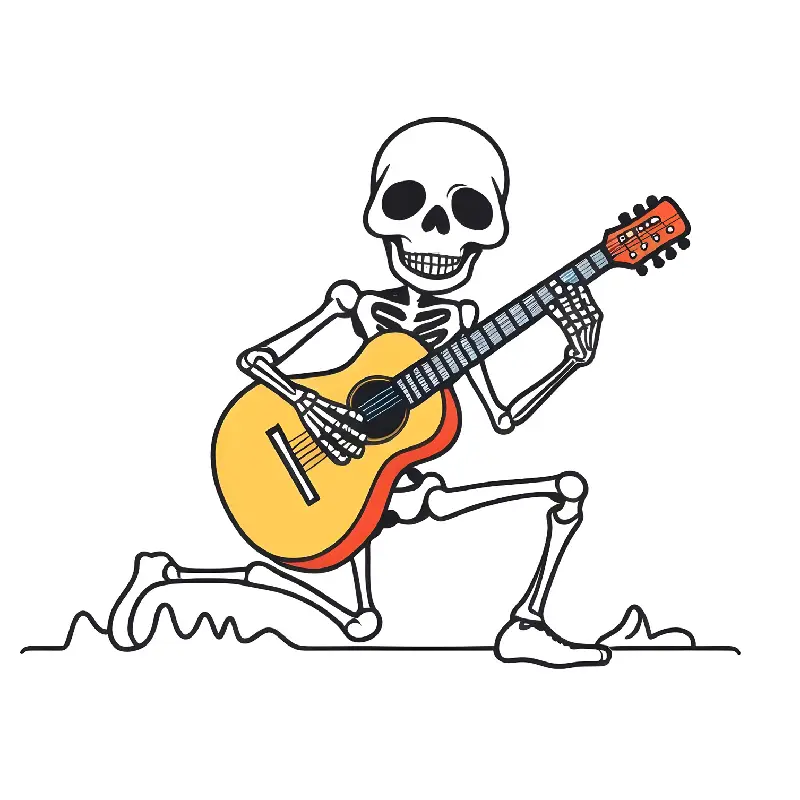 Skeleton coloring page