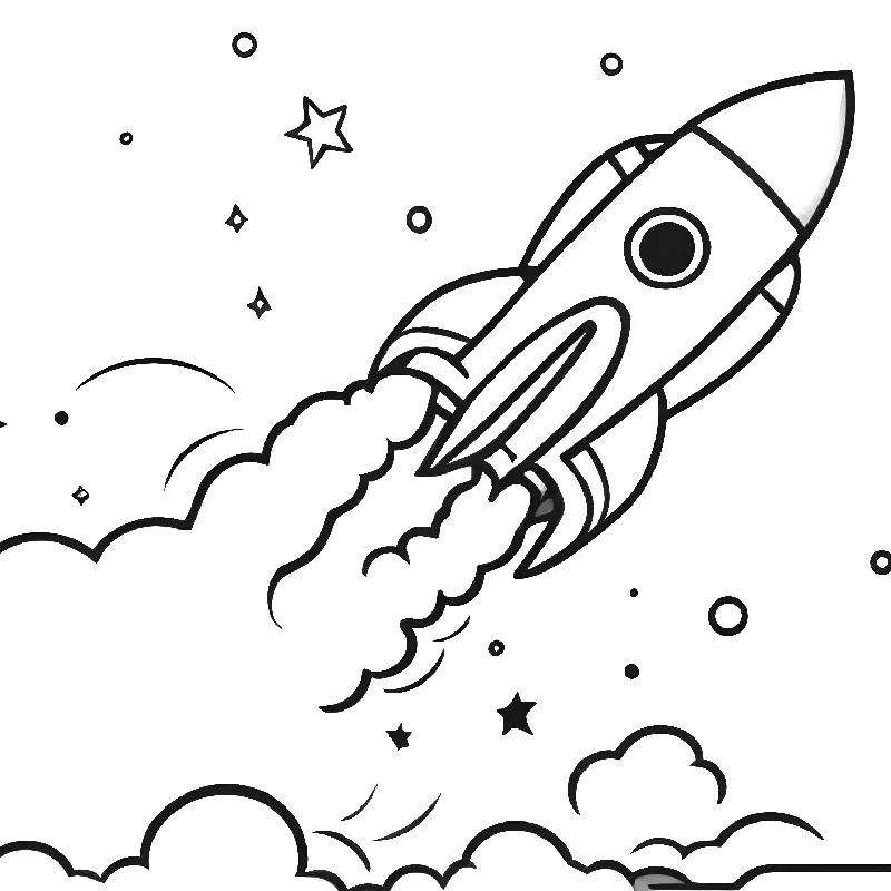 Space coloring page