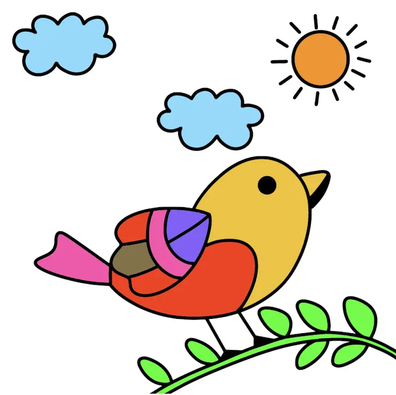 Spring coloring page