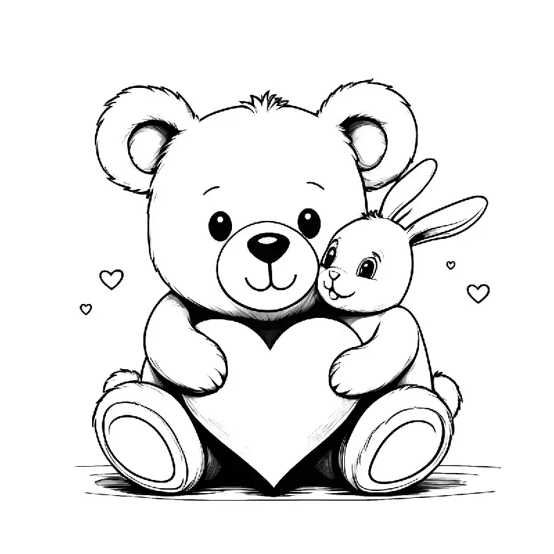 Valentines coloring page