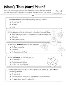 what that word mean? - Vocabulary Words