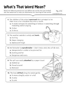 what that word mean? - Vocabulary Words