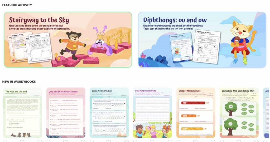 workybooks featured worksheets