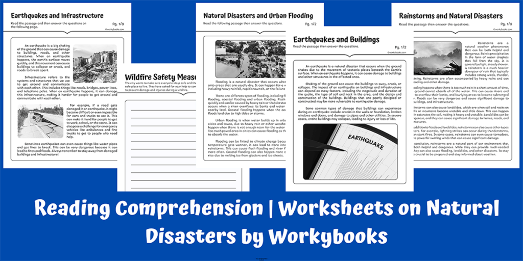 worksheets on natural disasters by workybooks
