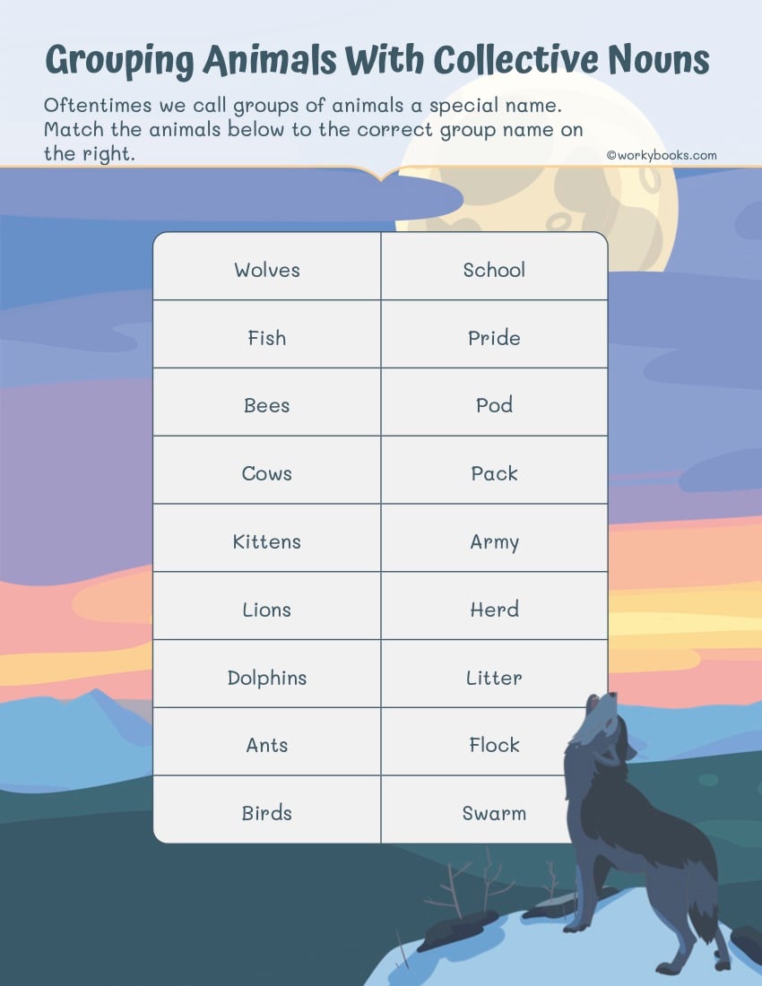 collective nouns worksheet