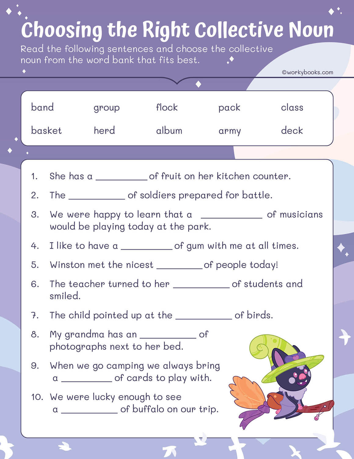 collective nouns worksheet