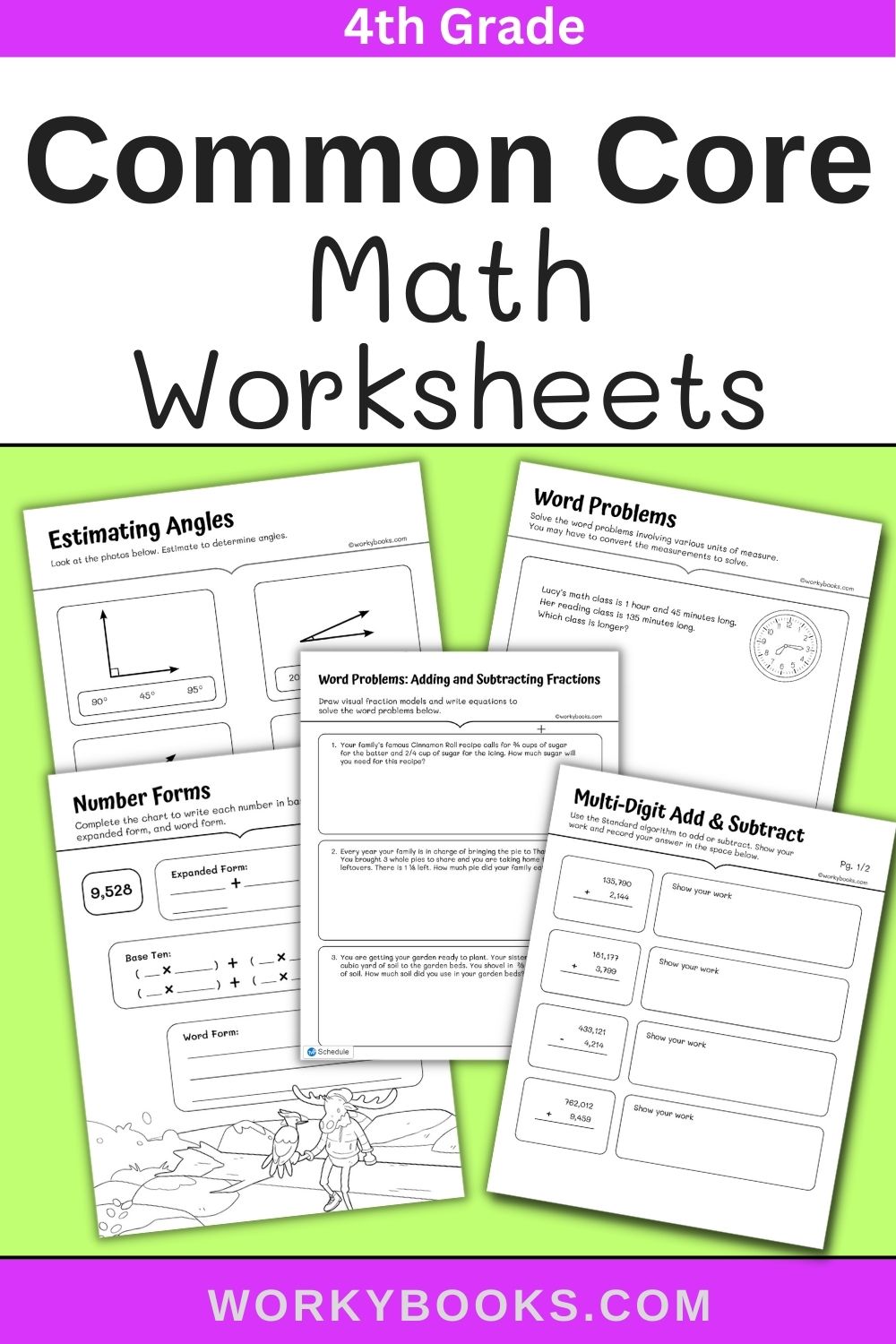 4th grade common core math worksheets