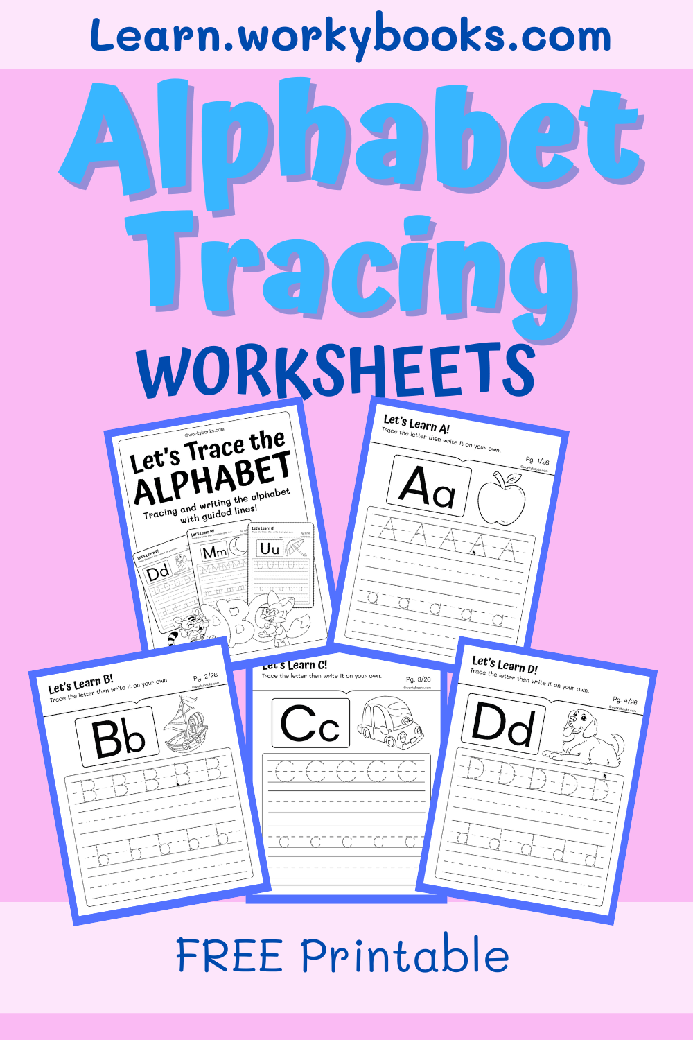 alphabet tracing worksheets