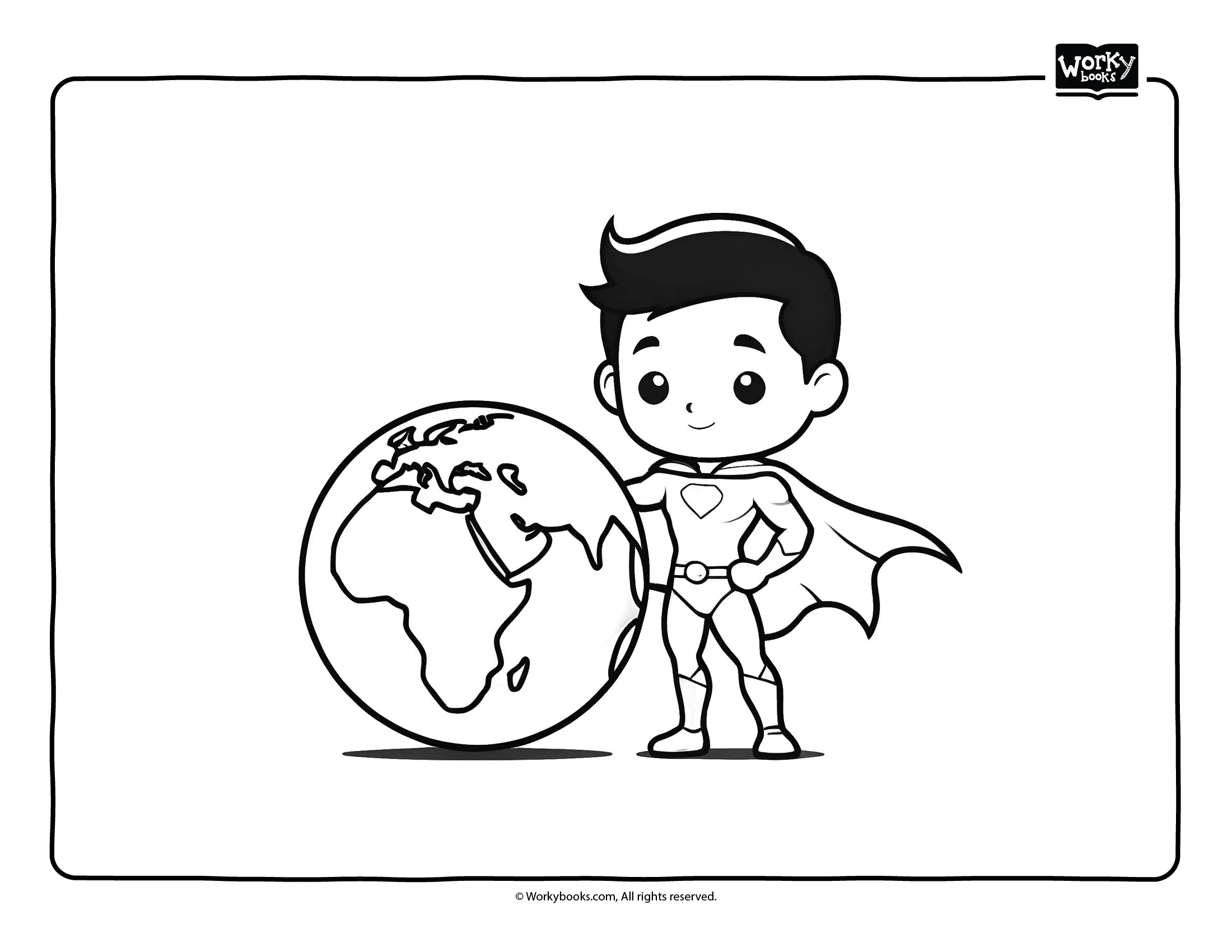 Environment Superheroes coloring page