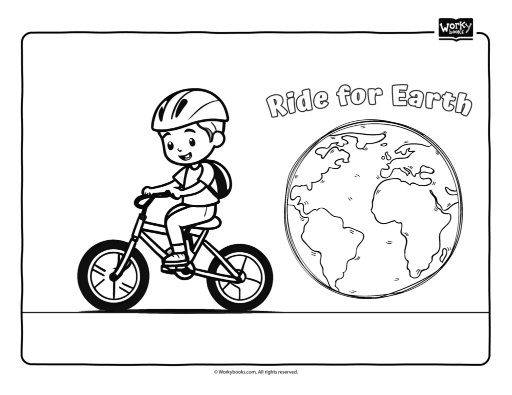 Green transport coloring page