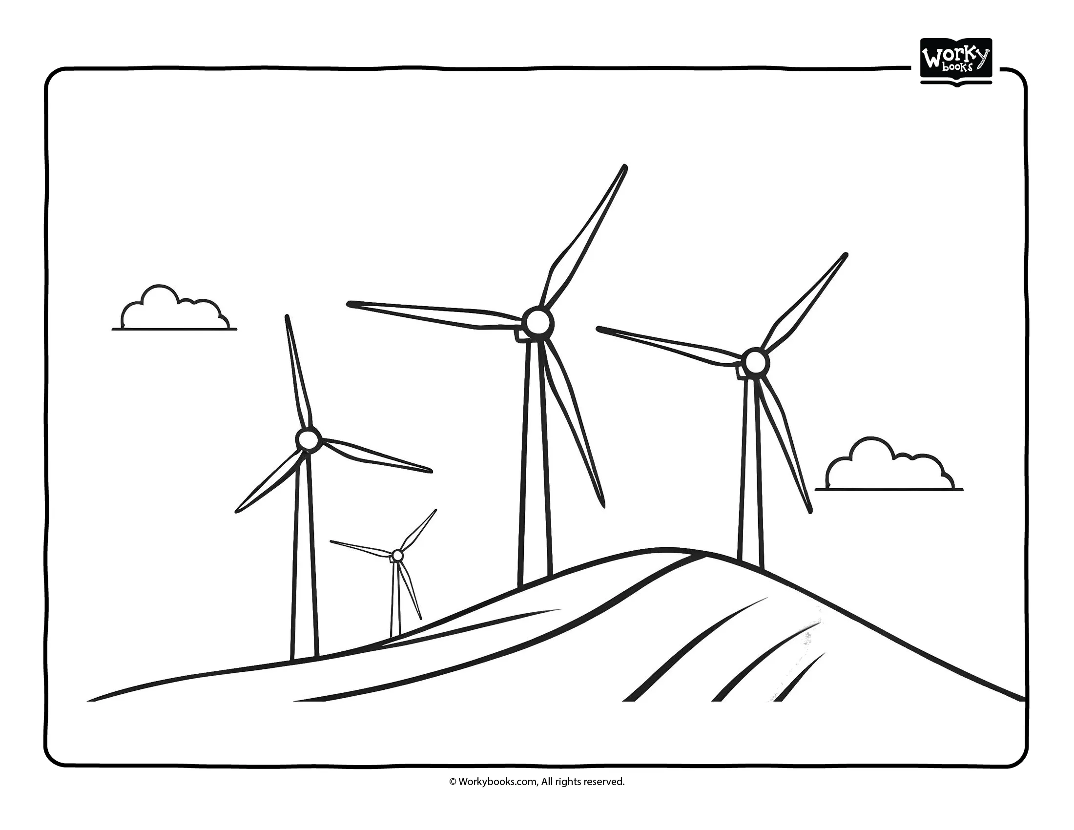 Wind energy coloring page