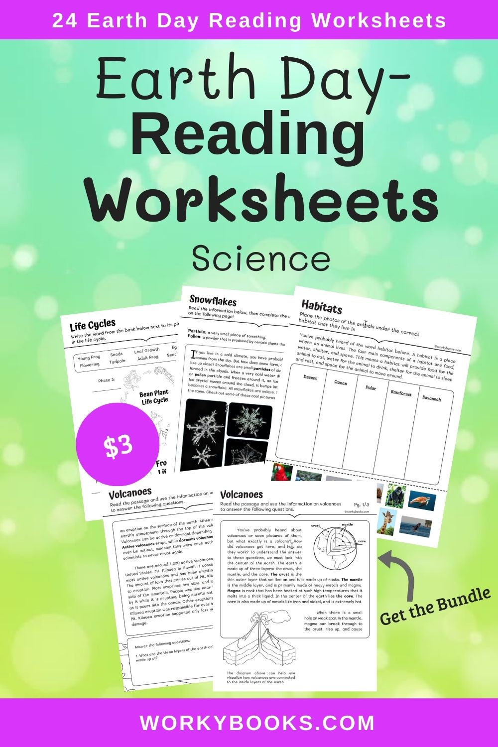 Reading Worksheets Earth Day 