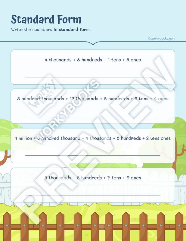 Standard form 4th grade