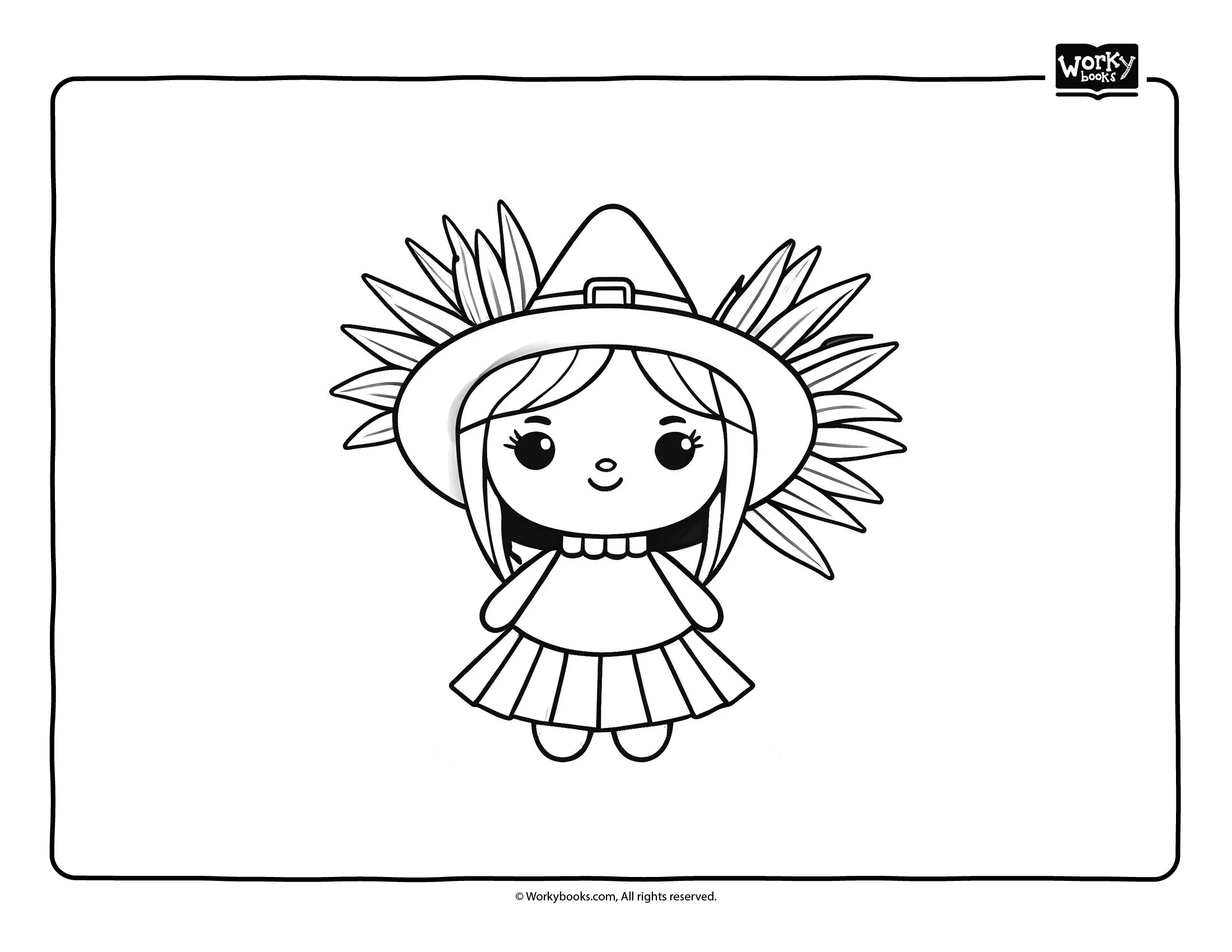 Festive Thanksgiving Hat coloring page