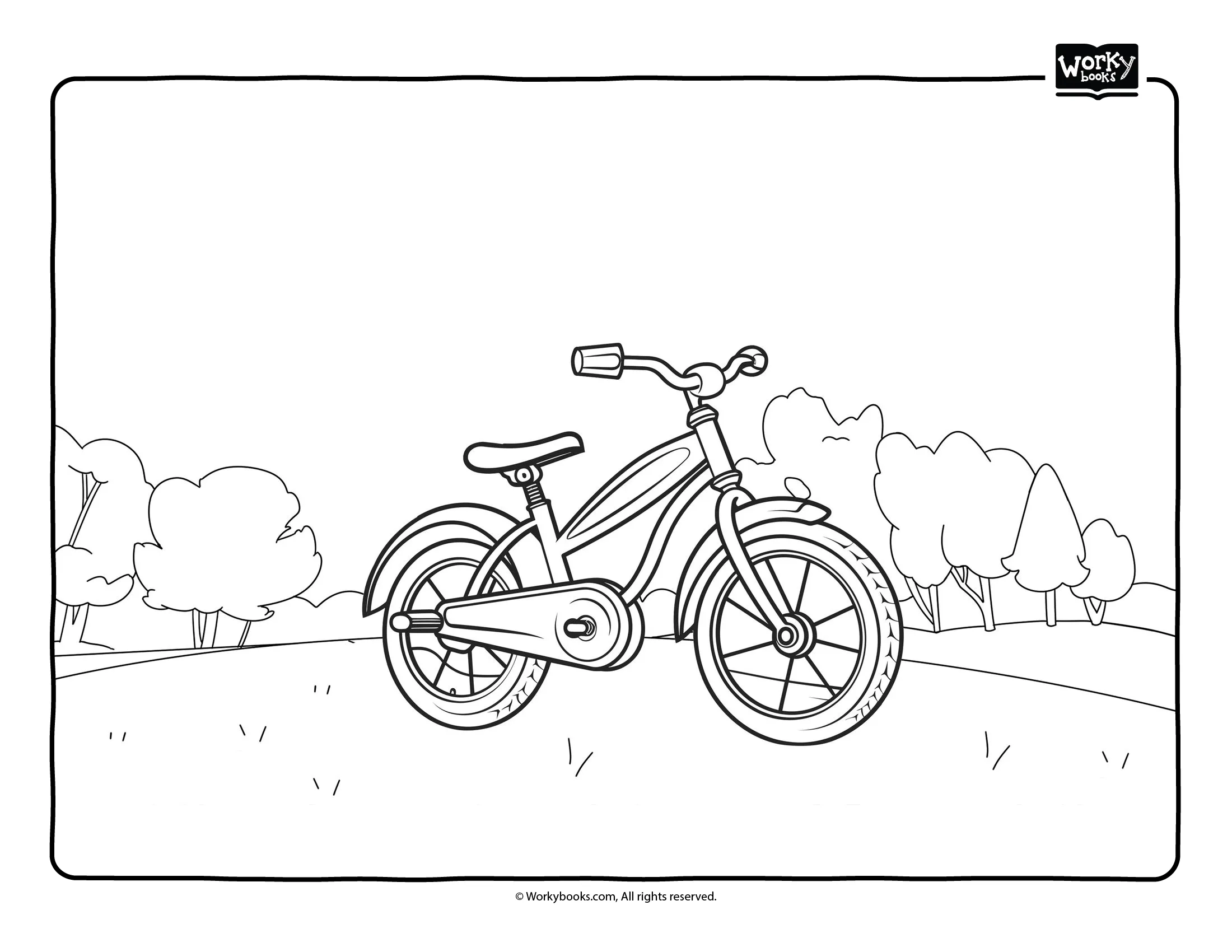 Bicycle coloring pages
