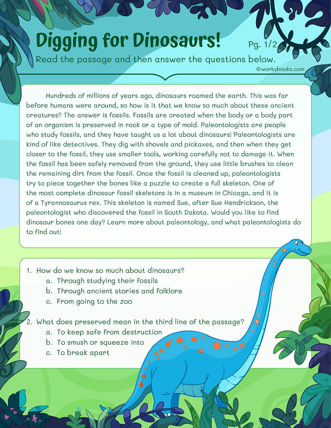 dino fluency passage