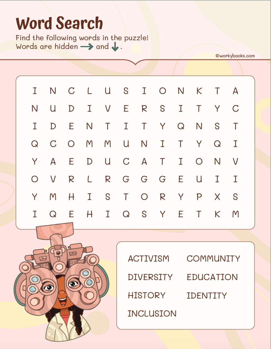 Black History Month Word Search Activity