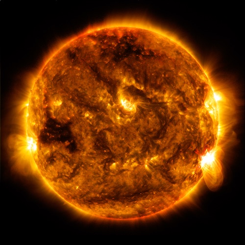 NASA’s Solar Dynamics Observatory captured this image of a solar flare