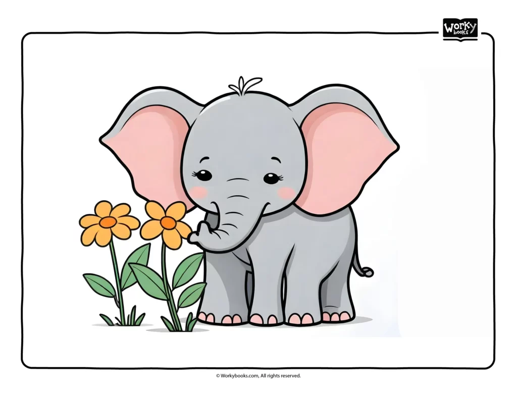 Learn about Elephants with Coloring Pages
