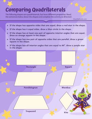 Comparing Quadrilateral worksheet