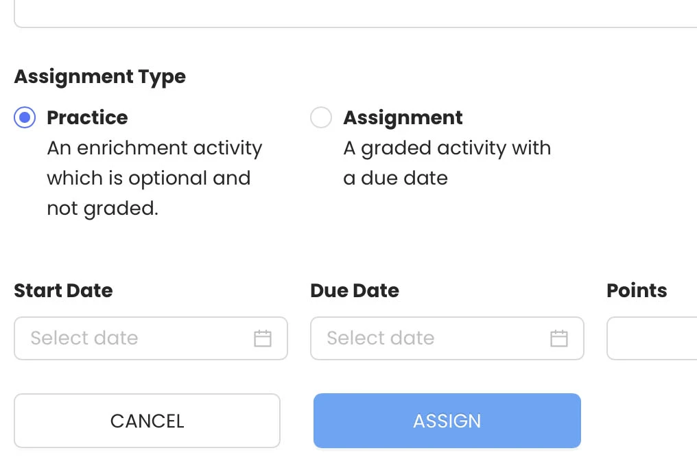 Assignment settings showing due dates, time limits, and submission guidelines configuration